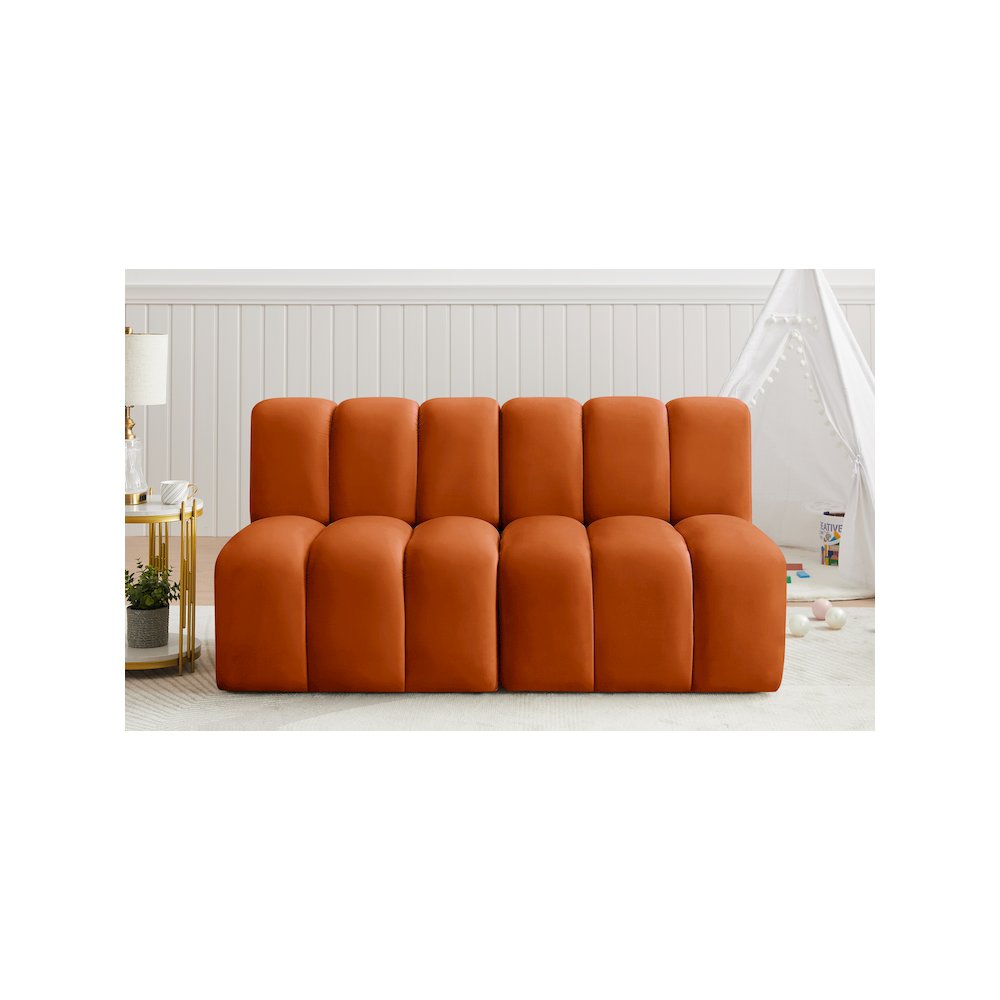 Arc Cognac Velvet Modular Sofa