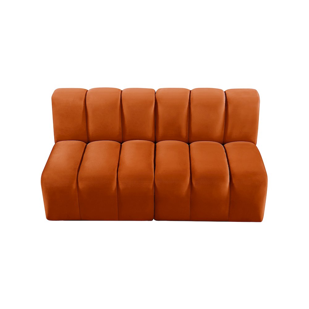 Arc Cognac Velvet Modular Sofa