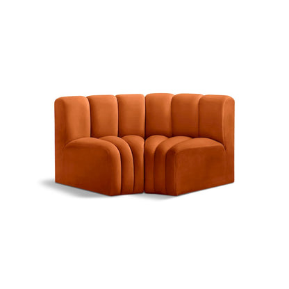 Arc Cognac Velvet Modular Sofa