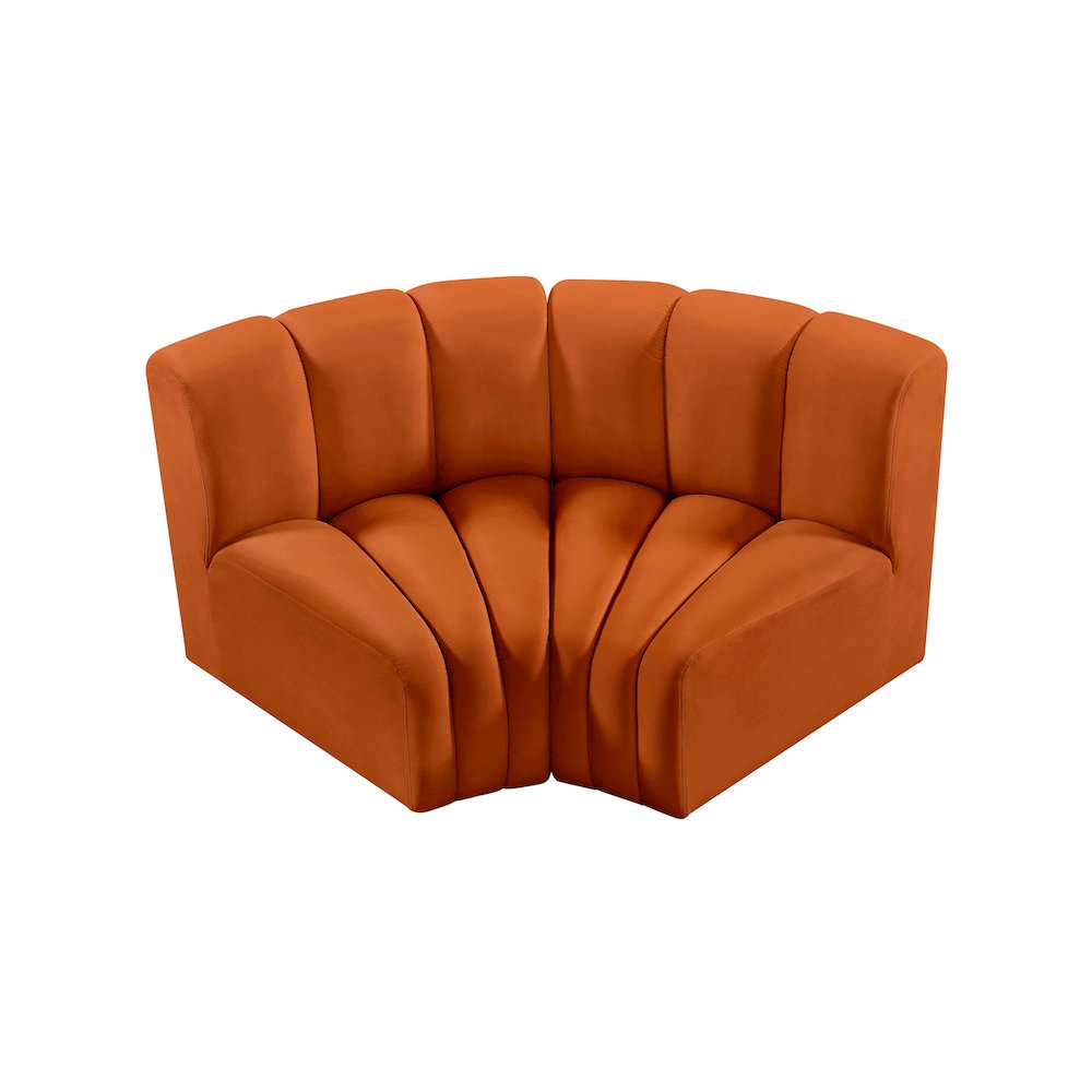 Arc Cognac Velvet Modular Sofa
