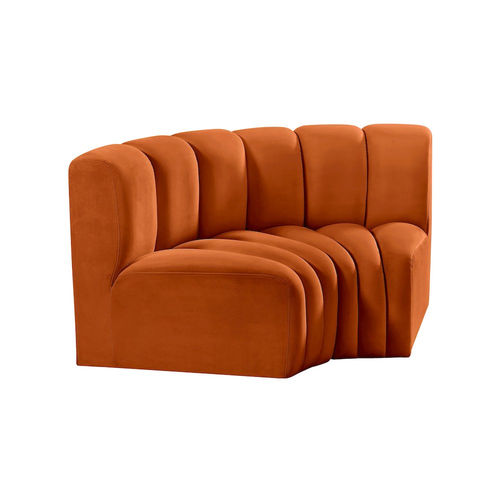 Arc Cognac Velvet Modular Sofa
