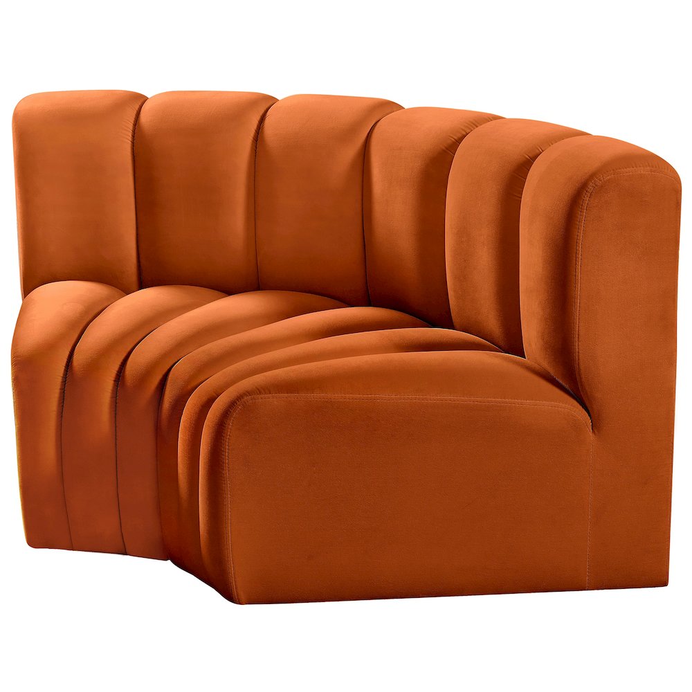 Arc Cognac Velvet Modular Sofa