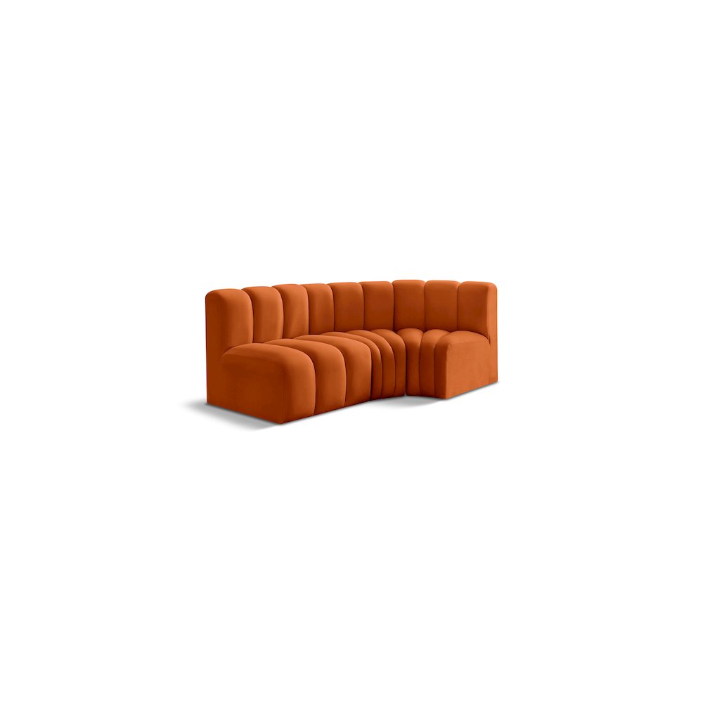 Arc Cognac Velvet Modular Sofa