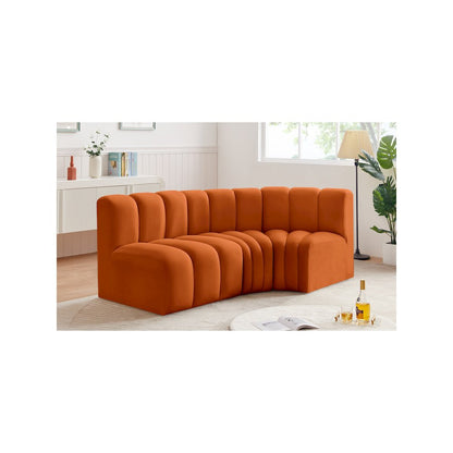 Arc Cognac Velvet Modular Sofa