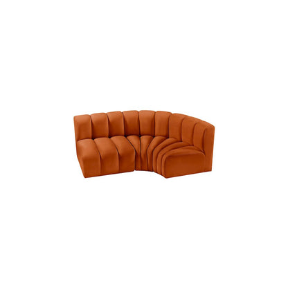 Arc Cognac Velvet Modular Sofa