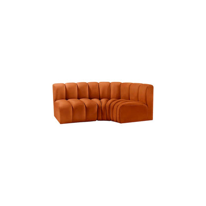Arc Cognac Velvet Modular Sofa
