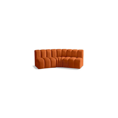 Arc Cognac Velvet Modular Sofa