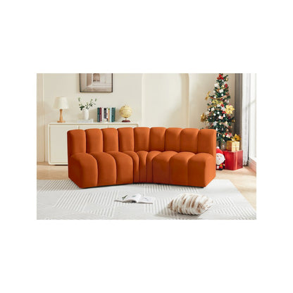 Arc Cognac Velvet Modular Sofa