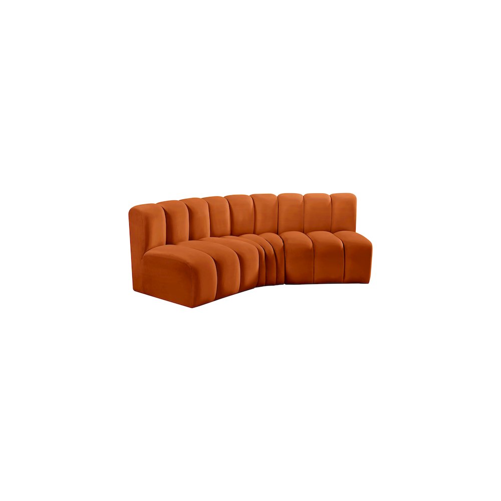 Arc Cognac Velvet Modular Sofa