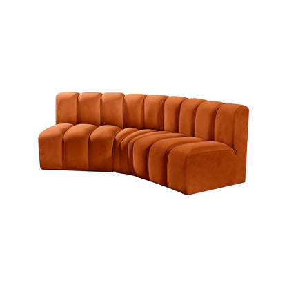 Arc Cognac Velvet Modular Sofa