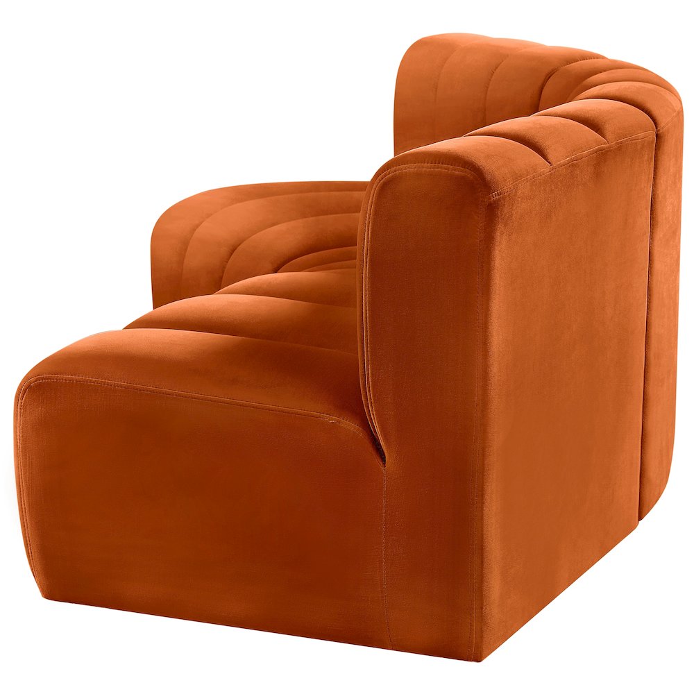 Arc Cognac Velvet Modular Sofa