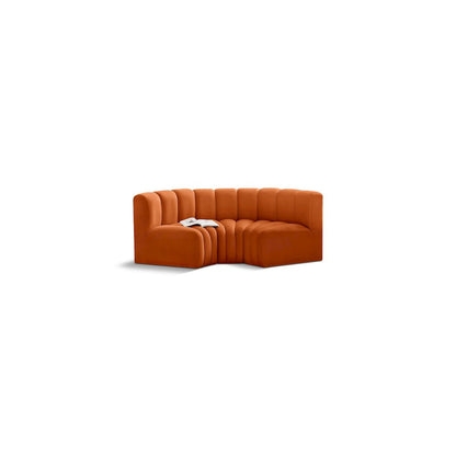 Arc Cognac Velvet Modular Sofa