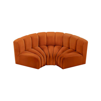 Arc Cognac Velvet Modular Sofa