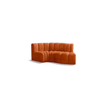 Arc Cognac Velvet Modular Sofa