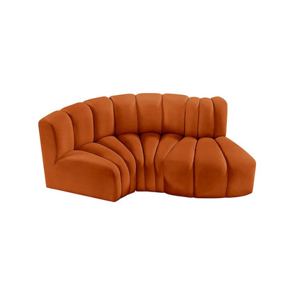Arc Cognac Velvet Modular Sofa