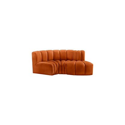 Arc Cognac Velvet Modular Sofa