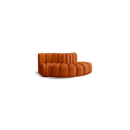 Arc Cognac Velvet Modular Sofa