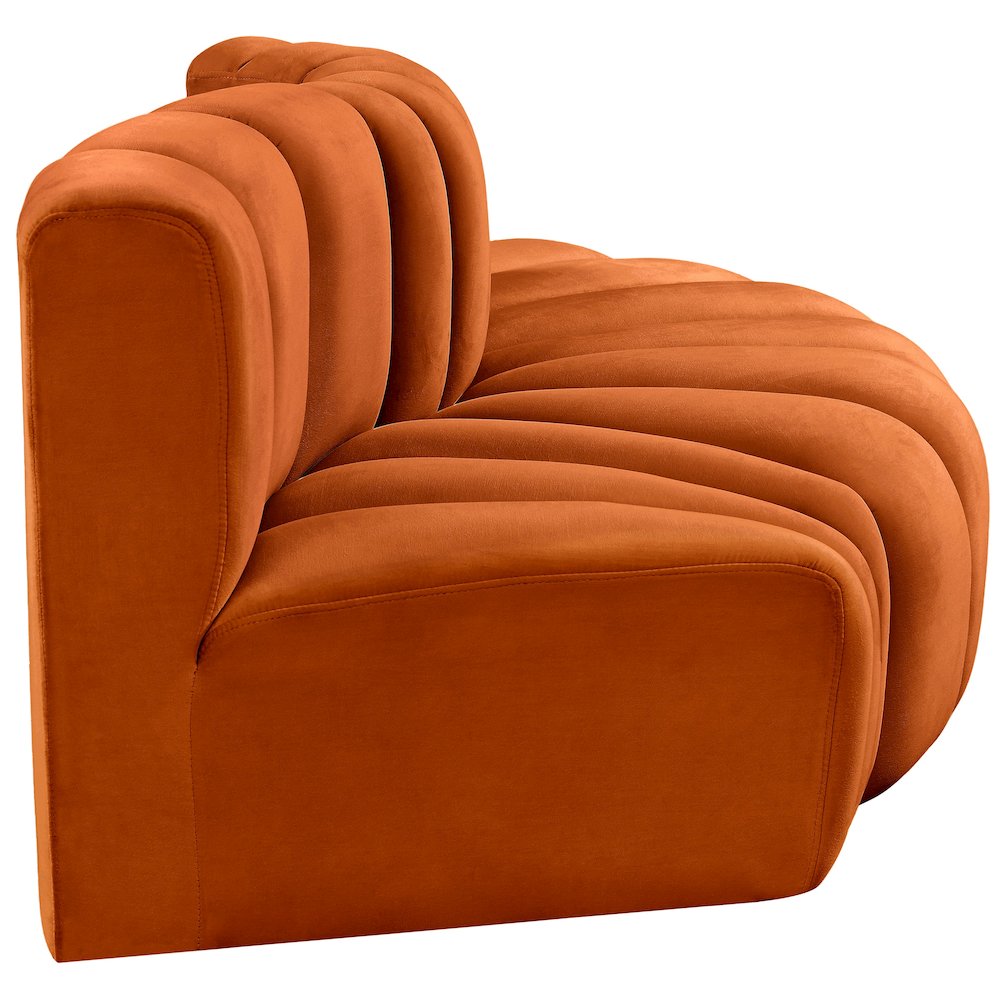 Arc Cognac Velvet Modular Sofa