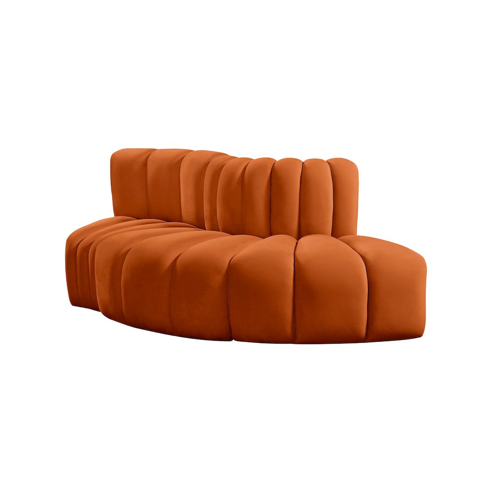 Arc Cognac Velvet Modular Sofa
