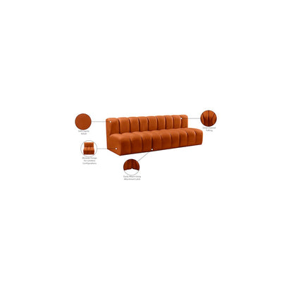 Arc Cognac Velvet Modular Sofa