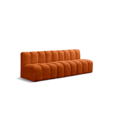 Arc Cognac Velvet Modular Sofa