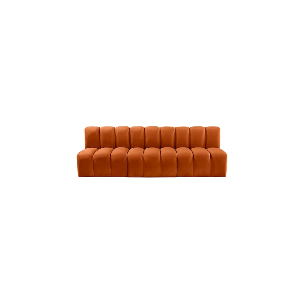 Arc Cognac Velvet Modular Sofa