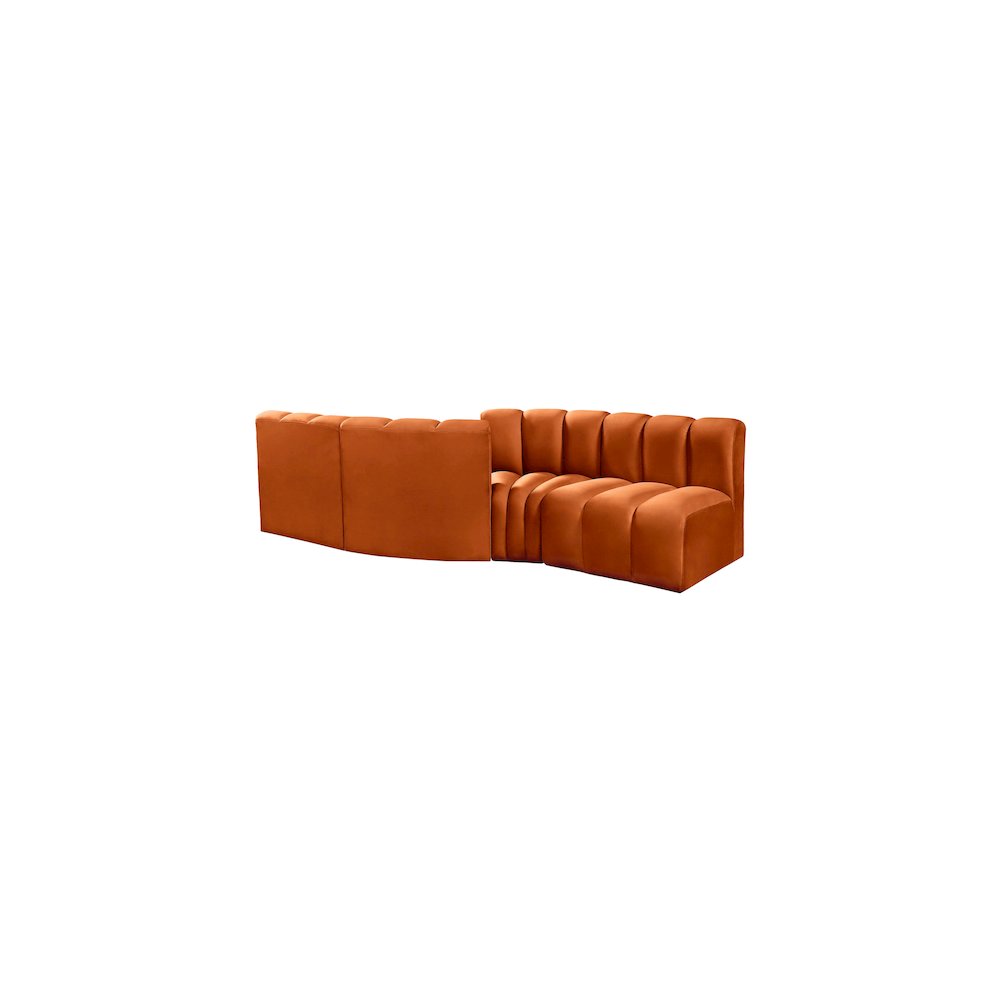 Arc Cognac Velvet Modular Sofa
