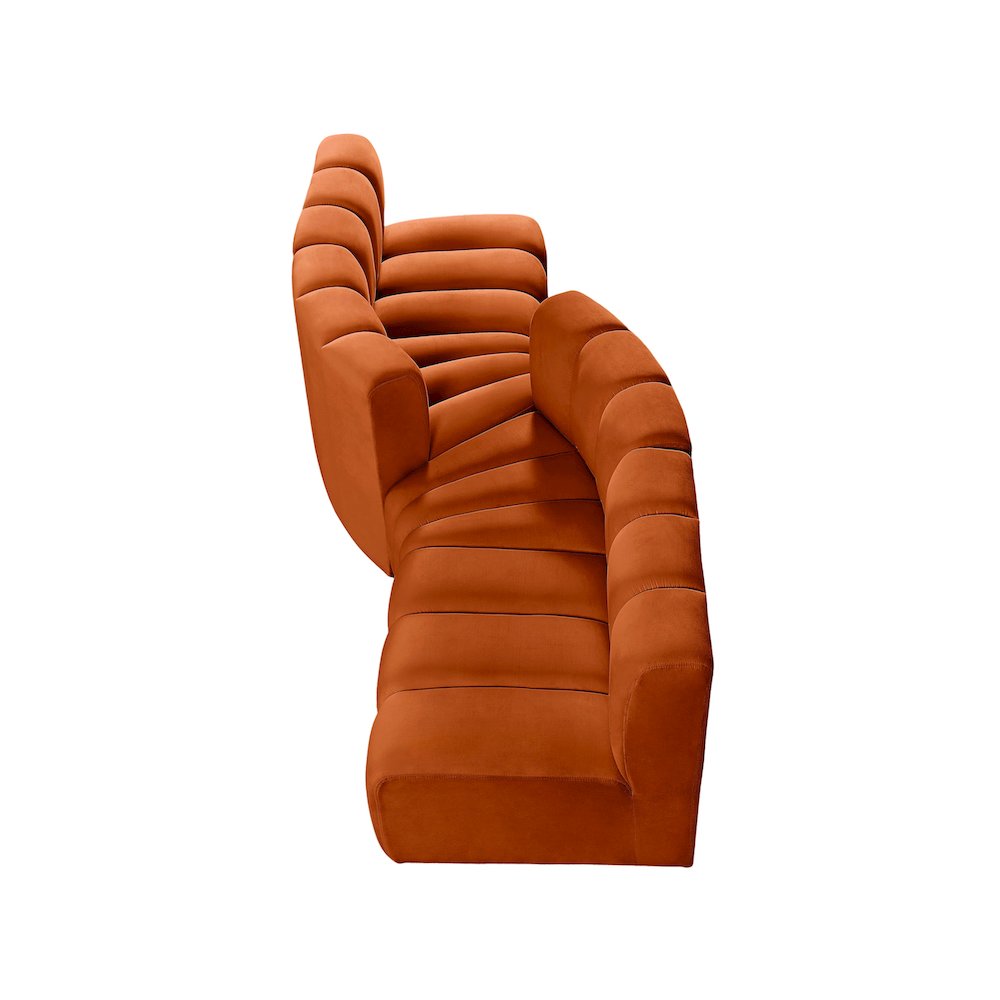 Arc Cognac Velvet Modular Sofa