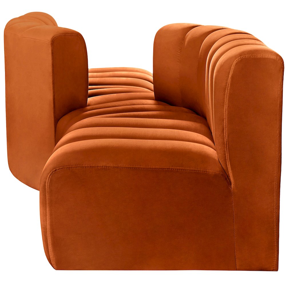 Arc Cognac Velvet Modular Sofa