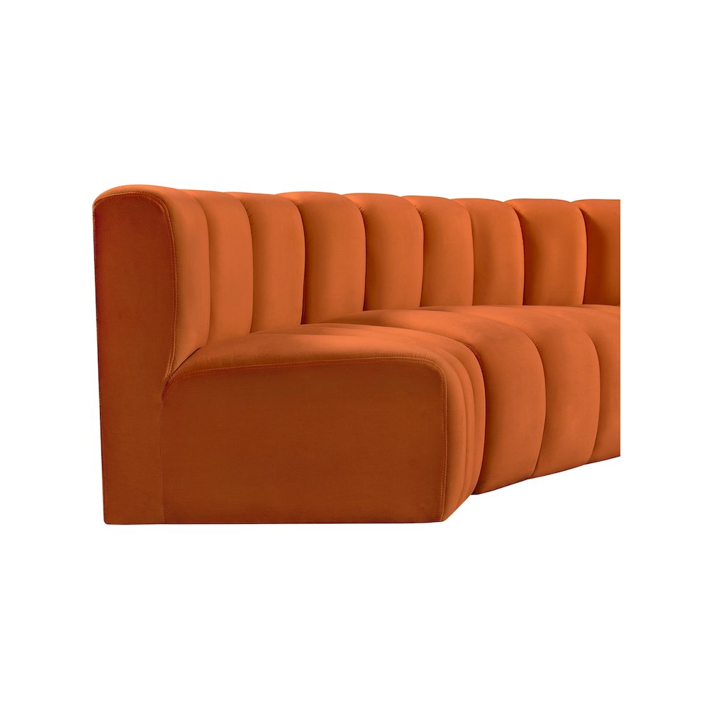 Arc Cognac Velvet Modular Sofa