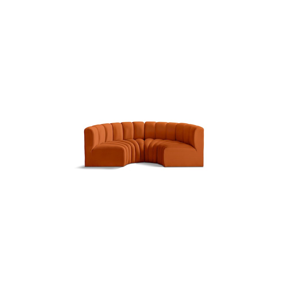 Arc Cognac Velvet Modular Sofa