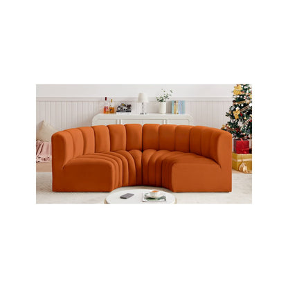 Arc Cognac Velvet Modular Sofa