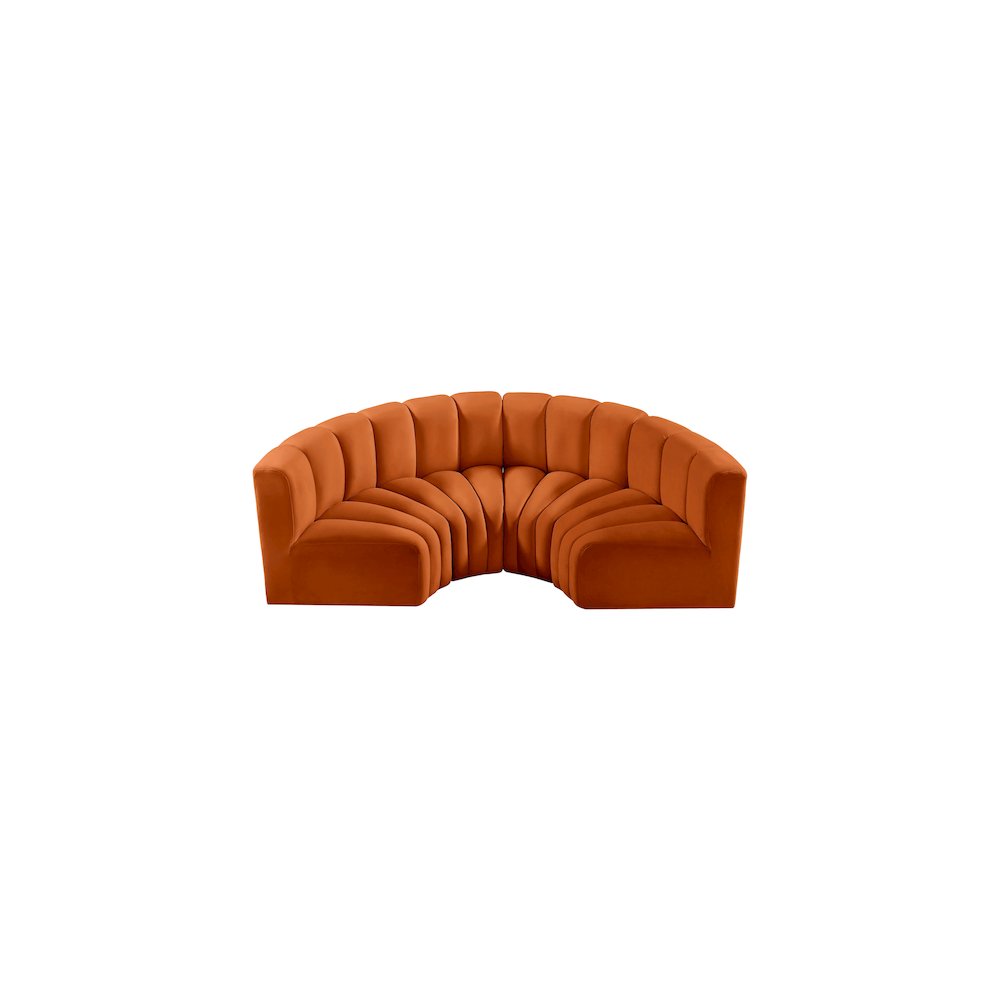 Arc Cognac Velvet Modular Sofa