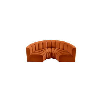 Arc Cognac Velvet Modular Sofa
