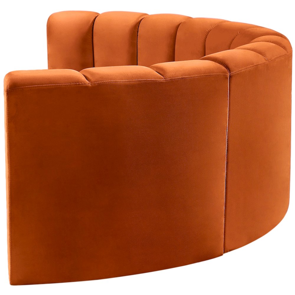 Arc Cognac Velvet Modular Sofa