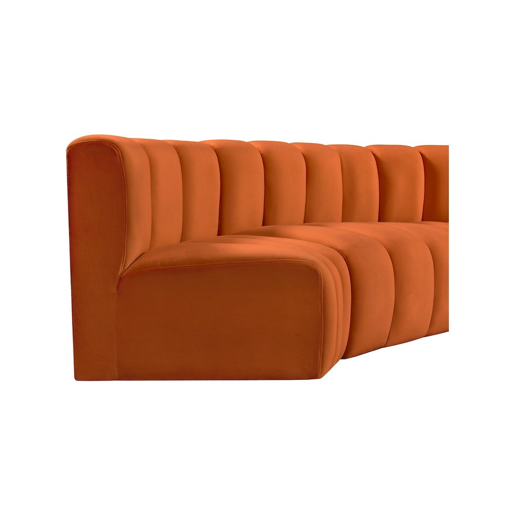 Arc Cognac Velvet Modular Sofa