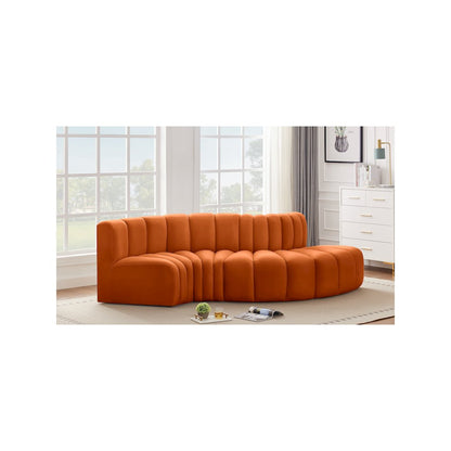 Arc Cognac Velvet Modular Sofa