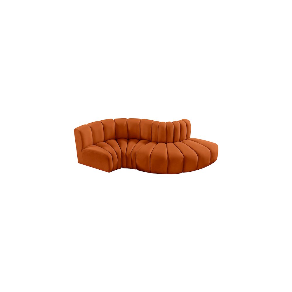 Arc Cognac Velvet Modular Sofa