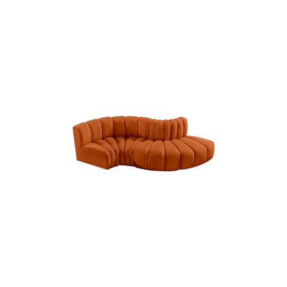 Arc Cognac Velvet Modular Sofa