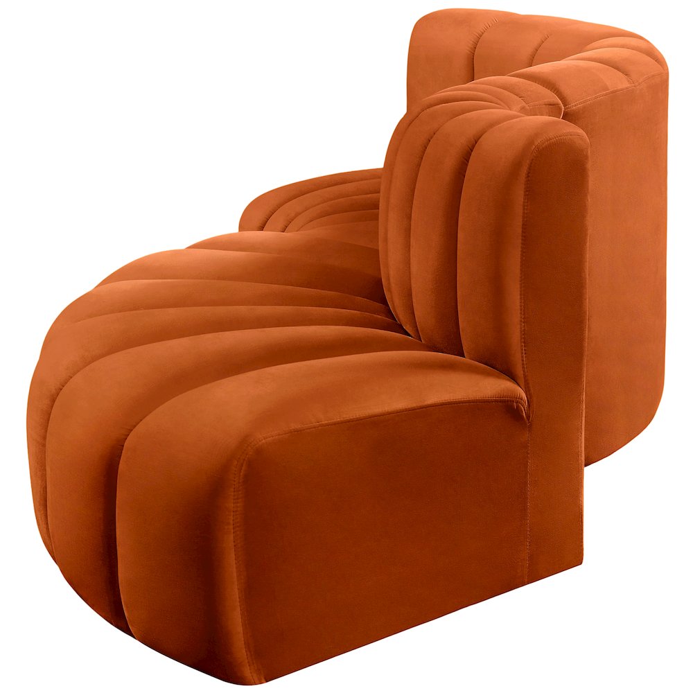 Arc Cognac Velvet Modular Sofa