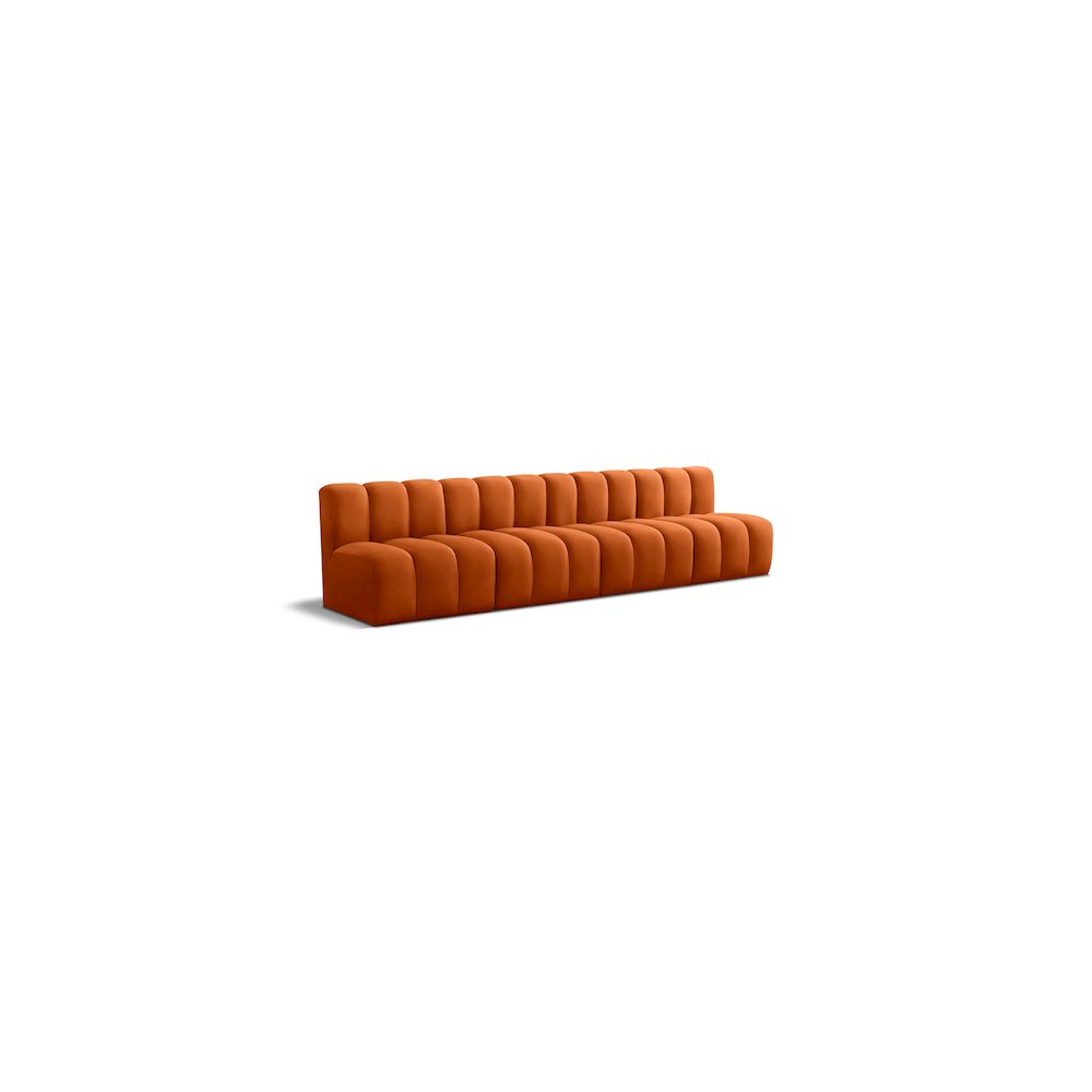 Arc Cognac Velvet Modular Sofa