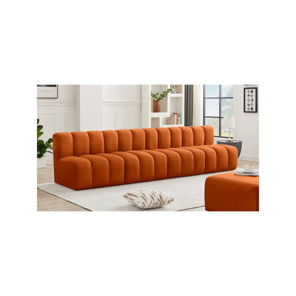 Arc Cognac Velvet Modular Sofa