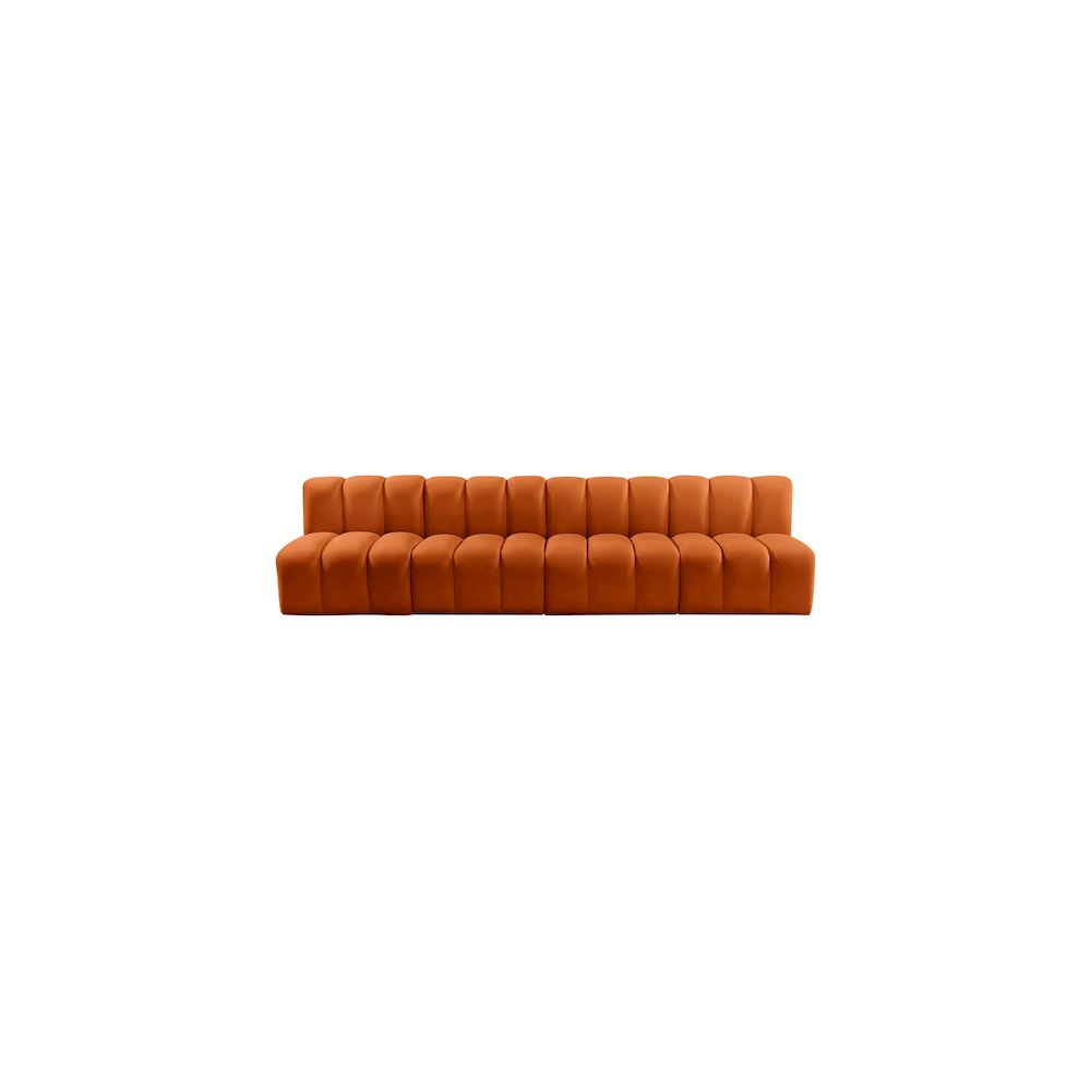 Arc Cognac Velvet Modular Sofa