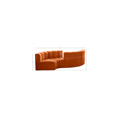 Arc Cognac Velvet Modular Sofa
