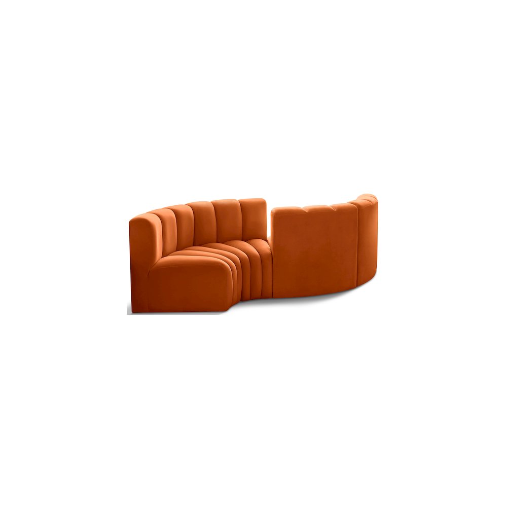 Arc Cognac Velvet Modular Sofa