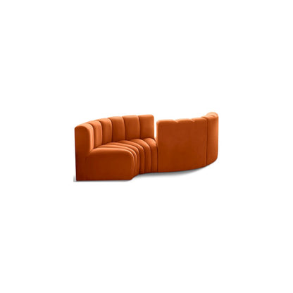 Arc Cognac Velvet Modular Sofa