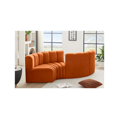 Arc Cognac Velvet Modular Sofa
