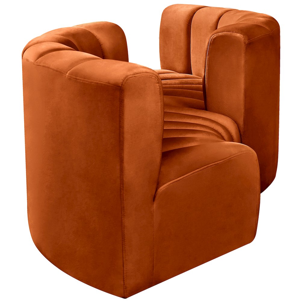 Arc Cognac Velvet Modular Sofa
