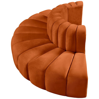 Arc Cognac Velvet Modular Sofa