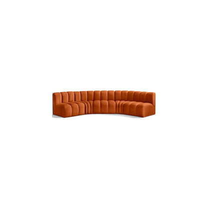 Arc Cognac Velvet Modular Sofa